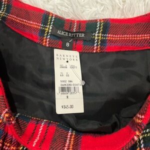 Alice Ritter Red Plaid mini skirt